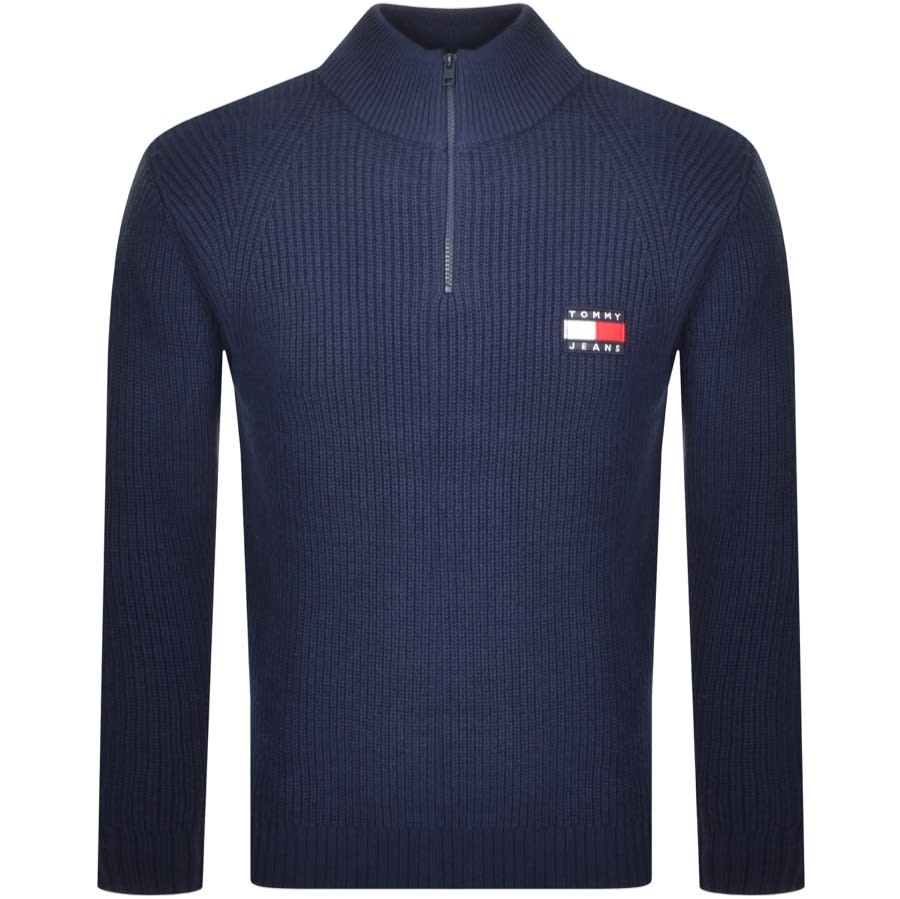 Alternative Image for ProductTommy Jeans Badge Logo Half Zip Sweatshirt Navy1